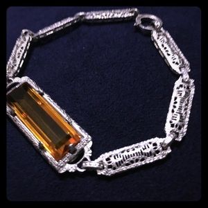 Beautiful Citrine Vintage Style Bracelet.